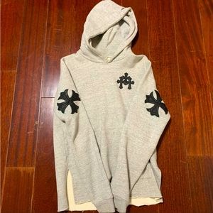 Chrome Hearts Leather Cross Hoodie